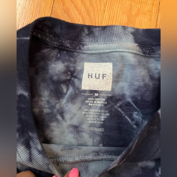 Men’s HUF Tye Dye Long Sleeve T-Shirt - Picture 3 of 3